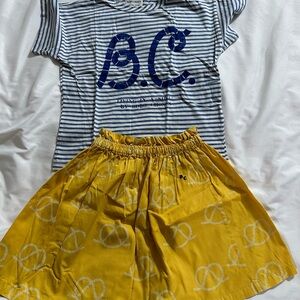 Bobo choses 6/7 skirt and tee vguc